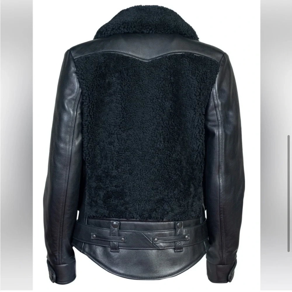 Schott NYC Sheepskin Leather Jacket - Picture 4 of 7